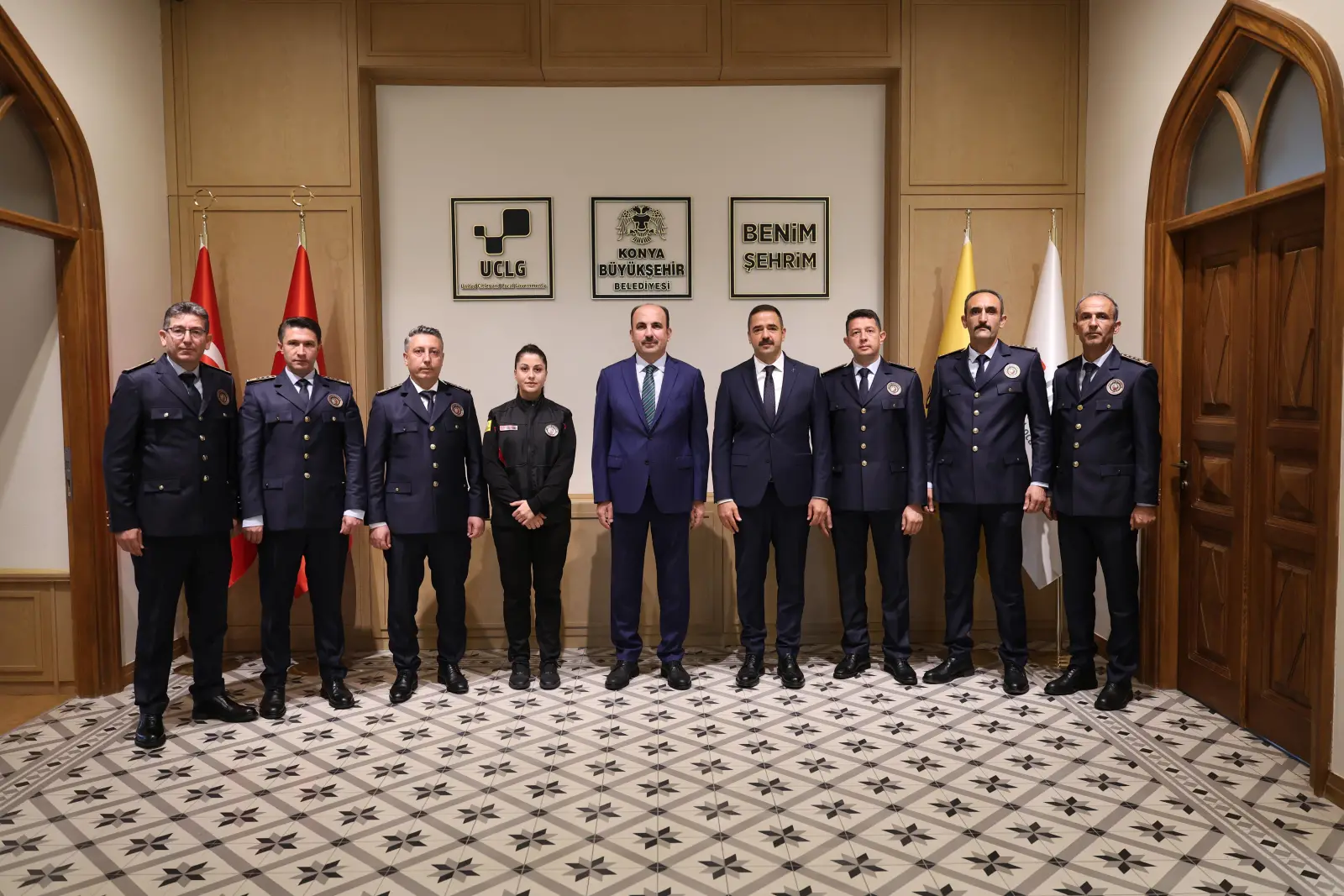 Konya Büyükşehir Belediyesi İtfaiye Teşkilatı heyeti ve Belediye Başkanı Uğur İbrahim Altay İtfaiye Haftası ziyareti