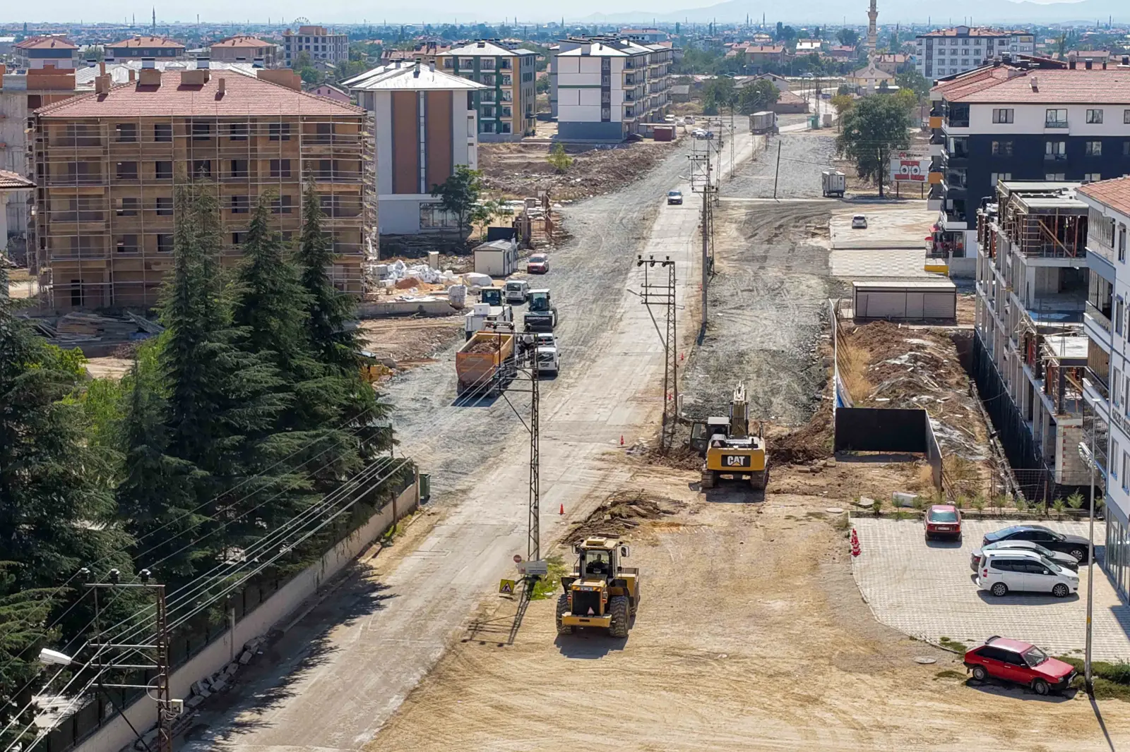 Meram Belediye Başkanı Mustafa Kavuş Ayşe Kemerşah Caddesi yol ve kentsel dönüşüm altyapı incelemesi