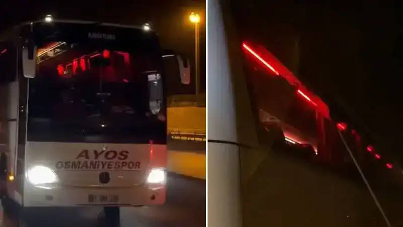 Osmaniyespor FK’nın taraftar otobüsüne taşlı saldırıya 7 gözaltı