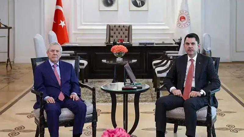 Bakan Kurum, Fenerbahçe Spor Kulübü Başkanı Aziz Yıldırım’ı kabul etti