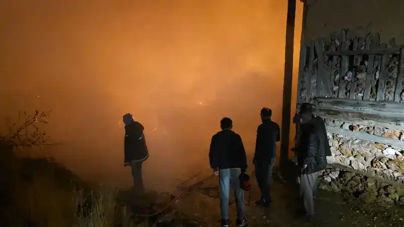 Kütahya’da 6 samanlık ve ahır yandı