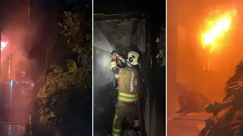 Hatay’ın Samandağ ilçesinde bir evde çıkan yangın, itfaiye ekiplerinin müdahalesiyle söndürüldü