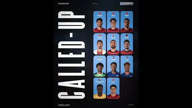 Trabzonspor’dan 11 futbolcuya milli takım daveti