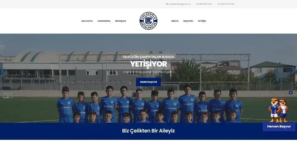 Çolakoğlu Metalurji Spor Kulübü’nün resmi web sitesi açıldı