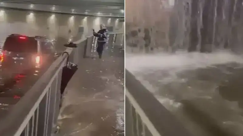 Pendik'te alt geçidi su bastı