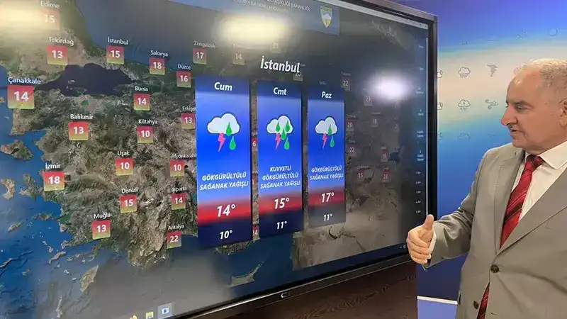 Meteoroloji’den hafta sonu için kuvvetli yağış ve fırtına uyarısı