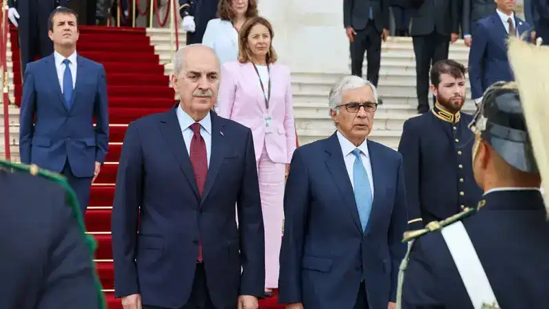TBMM Başkanı Kurtulmuş, Portekiz'de resmi törenle karşılandı
