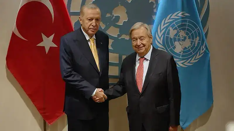 Cumhurbaşkanı Erdoğan, BM Genel Sekreteri Guterres ile bir araya geldi